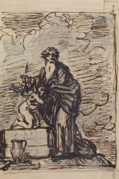 Studie av Abraham som blir testet av Gud av Robert Smirke