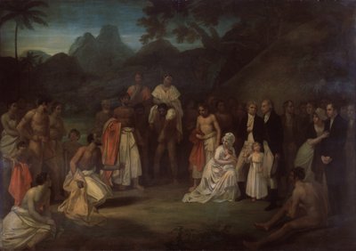 Avståelsen av Matavi av ypperstepresten på Tahiti av Robert Smirke