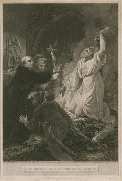 Erkebiskop Cranmers martyrdød av Robert Smirke