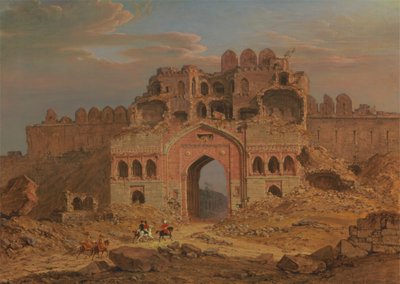 Inne i hovedinngangen til Purana Qila, Delhi av Robert Smith
