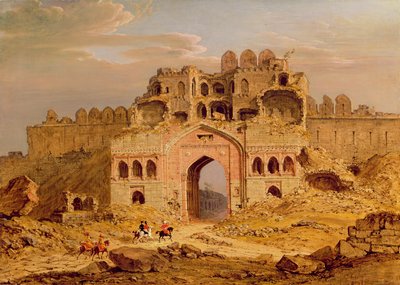 Inne i hovedinngangen til Purana Qila, Delhi av Robert Smith