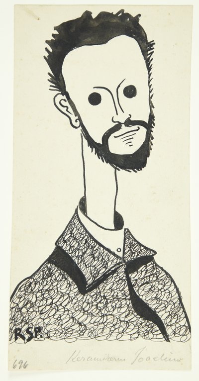 Portrett av maleren og keramikeren Chr. Joachim (1870-1943) av Robert Storm Petersen