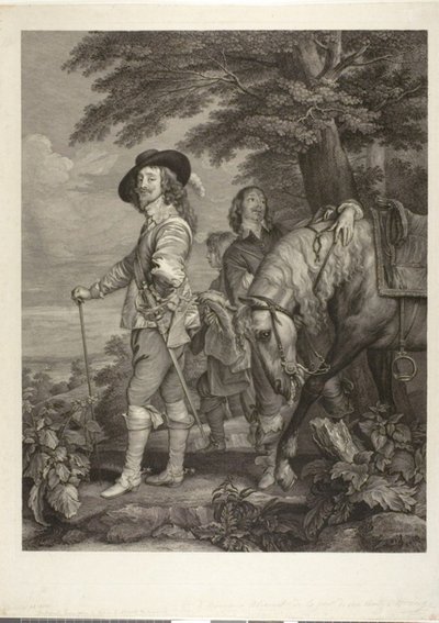 Charles I, konge av England, med James, 1. hertug av Hamilton av Robert Strange