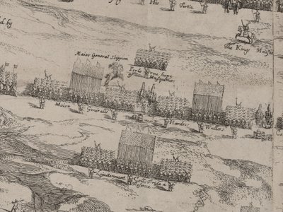 Beskrivelse av hærene til Hest og Fot av Hans Majesteter, og Sir Thomas Fairefax; den fjortende dagen i juni 1645 av Robert Streater or Streeter