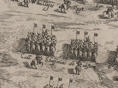 Beskrivelse av hærene til Hest og Fot av Hans Majesteter, og Sir Thomas Fairefax; den fjortende dagen i juni 1645 av Robert Streater or Streeter