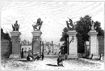 Inngang til Hampton Court Palace, 1880. av Robert Taylor Pritchett