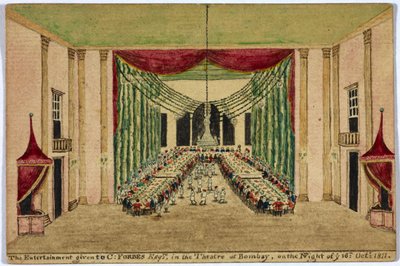 Underholdningen som ble gitt til C. Forbes equire i teateret i Bombay natt til 16. oktober 1811. av Robert Temple