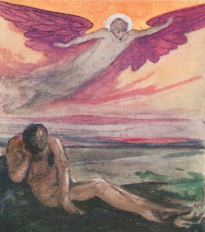 Illustrasjon for The Dream Of Gerontius av kardinal Newman av Robert Traill Rose
