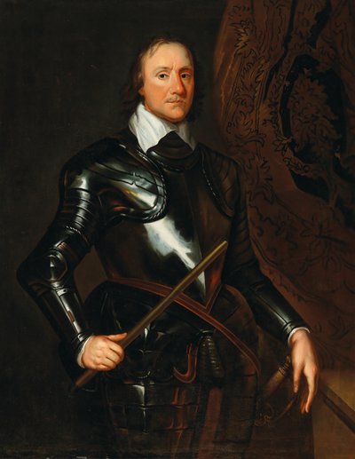 Portrett av Oliver Cromwell 1599-1698. av Robert Walker