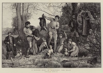 En grevlingjakt i Somerset, uavgjort av Robert Walker Macbeth