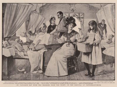 St. Patrick's Day med de sårede fra fronten, på sykehuset i Pietermaritzburg av Robert Walker Macbeth