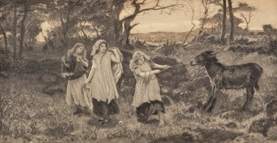 Tre jenter og et esel av Robert Walker Macbeth