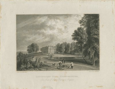 Biddulph - Knypersley Hall [ny]: stålgravering, og [? 1800-tallet] av Robert Wallis