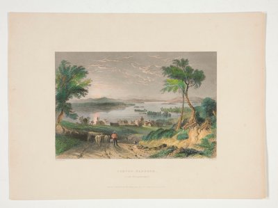 Center Harbour, Lake Winnipesaukee, illustrasjon for Nathaniel Parker Willis av Robert Wallis