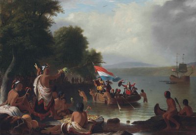 Landing av Henry Hudson av Robert Walter Weir
