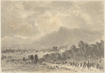 Landskap - Steiner og fjell av Robert Walter Weir