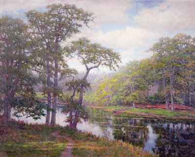 Peacedale, Rhode Island (olje på lerret) av Robert Ward van Boskerck