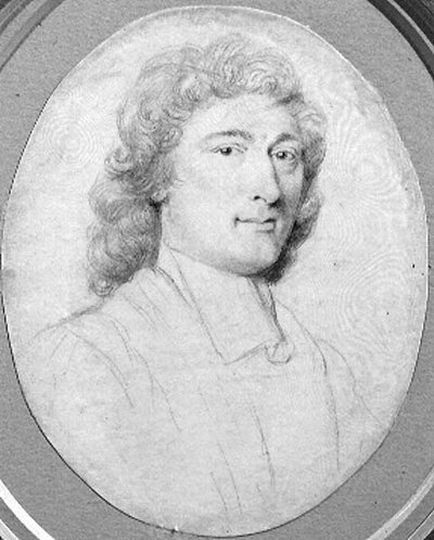 Mannsportrett (blyant på vellum) av Robert White