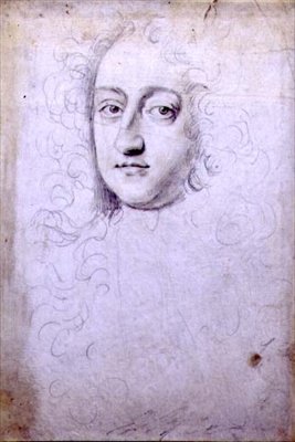 Mannsportrett (blyant på vellum) av Robert White