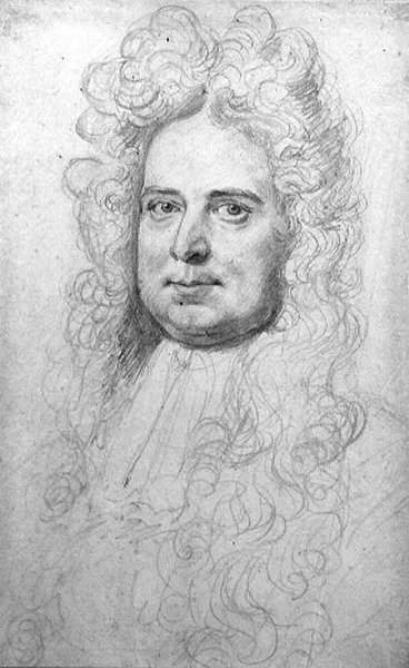 Mannsportrett (blyant på vellum) av Robert White