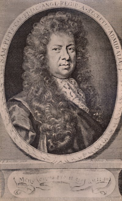 Samuel Pepys, engelsk dagbokskriver og marineadministrator, c1690 1894 av Robert White