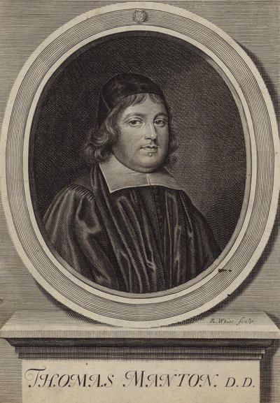 Thomas Manton , engelsk puritansk prest (gravering) av Robert White