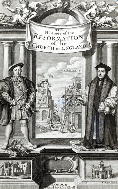Tittelside til 'Historien om reformasjonen av Church of England' av Robert White