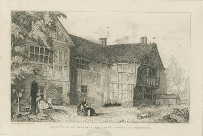 Dimsdale Old Hall: etsning, nd [?c 1870] av Robert William Buss