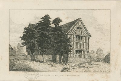 Madeley - Old House: etsning, nd [1804-1875] (trykk) av Robert William Buss