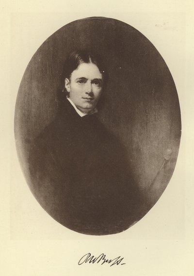 Robert W Buss, selvportrett (s/hv-bilde) av Robert William Buss