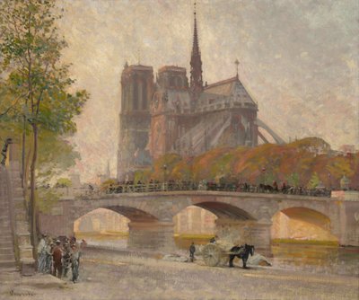 Notre Dame de Paris, ca. 1890 (olje på lerret) av Robert William Vonnoh