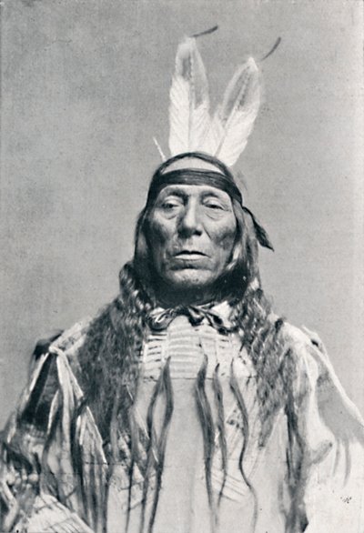 Full ansiktsvisning av en Sioux-indianer, 1912 av Robert Wilson Shufeldt