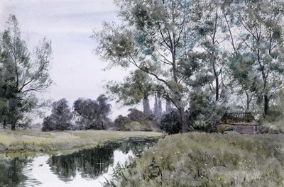 På Lesser Stour, East Kent (akvarell) av Robert Winchester Fraser
