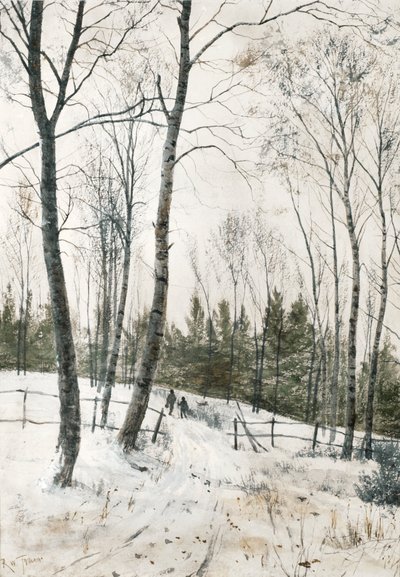 To figurer i et vinterskogsområde av Robert Winchester Fraser