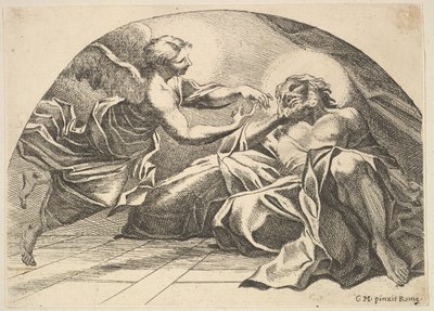 Engel dukket opp for Peter i fengselet, 1680-1743. av Robert van Audenaerde