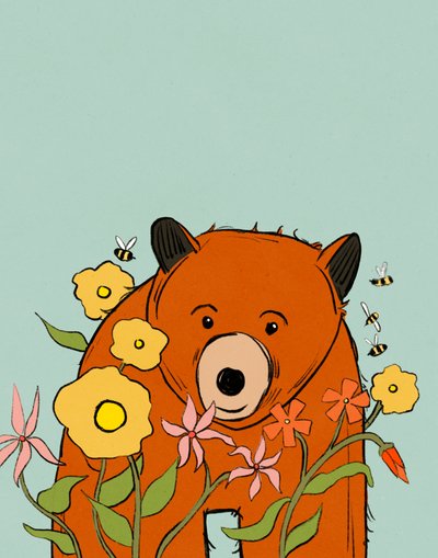 Blomsterbjørnen, 2021 (digital) av Roberta Murray