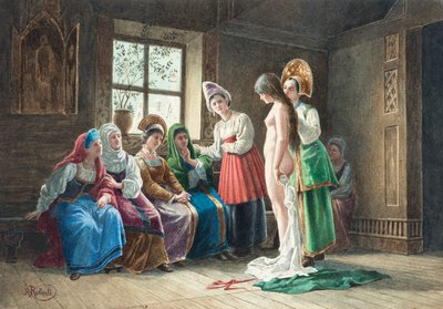 Velge en brud, tidlig på 1800-tallet.. av Roberto Roberti