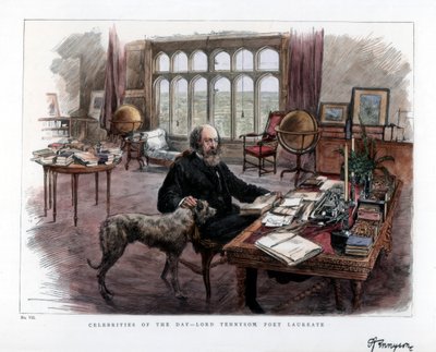 Alfred Lord Tennyson 1809-1892, poetprisvinner, 1884. av Roberts