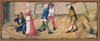 juli - tresking, 1400-tallet, 1939. av Robinet Testard