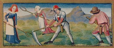 juni - slått, 1400-tallet, 1939. av Robinet Testard