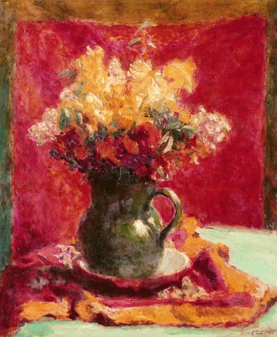 Grønn kanne med blomster av Roderic OConor