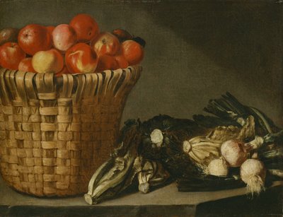 Fruktkurv, kål, chard og løk (olje på lerret) av Rodolfo Lodi