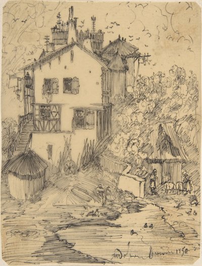 Et rustikt landsted av Rodolphe Bresdin