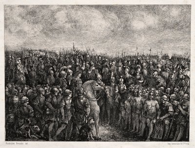 Cæsar og hans fanger, 1878. av Rodolphe Bresdin