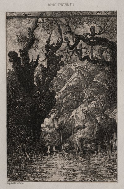 Døden og den unge moren, 1861. av Rodolphe Bresdin