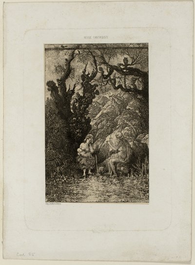 Døden og den unge mor, fra Revue Fantaisiste av Rodolphe Bresdin