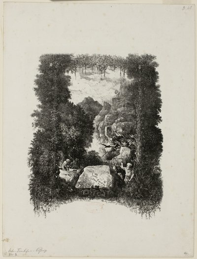 Frontispice for Fables and Tales av Hippolyte de Thierry-Faletans av Rodolphe Bresdin