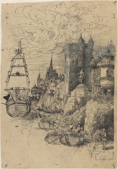 Sjølandskap av Rodolphe Bresdin