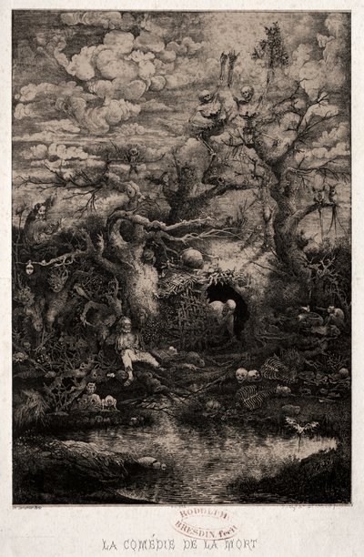 Dødens komedie, 1854. av Rodolphe Bresdin