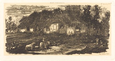Gårdsgården av Rodolphe Bresdin